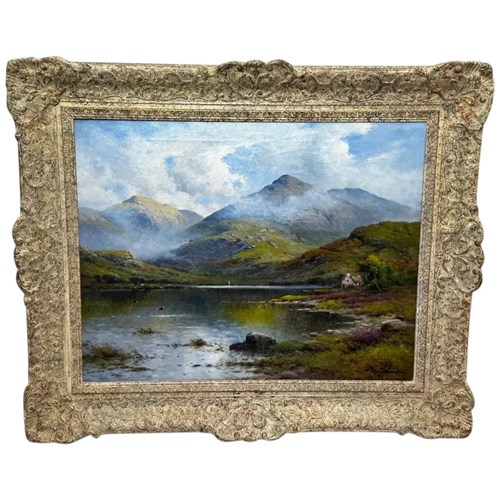 Oil Painting Scottish Highlands Loch Signed Alfred De Breanski Jnr
