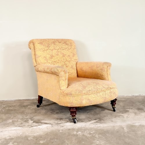 19Th Century English Deep Seated Armchair