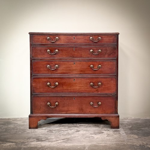 George III Tall Mahogany Chest 