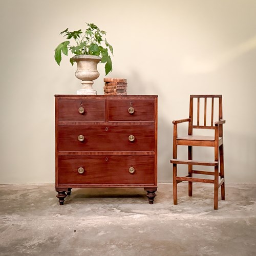 Small 19Th Century Mahogany Chest