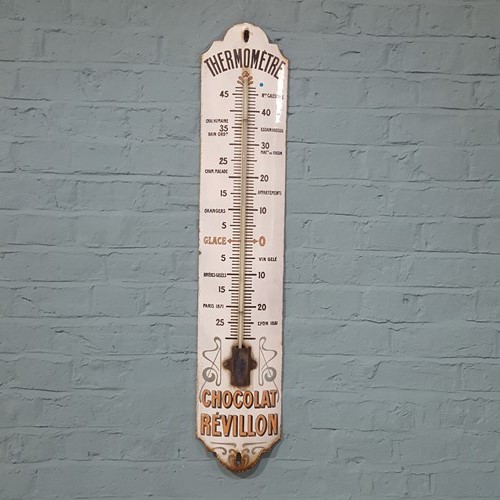 French Advertising Chocolat Revillion Thermometer