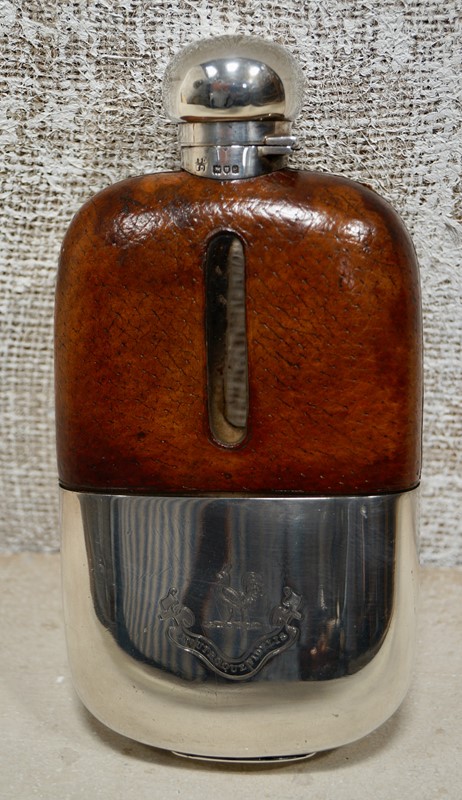 Drew & Sons Silver & Leather Bound Hip Flask-clubhouse-interiors-ltd--dsc5983-main-637594454762005242.jpeg