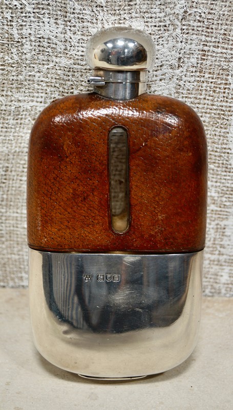 Drew & Sons Silver & Leather Bound Hip Flask-clubhouse-interiors-ltd--dsc5984-main-637594456009030509.jpeg