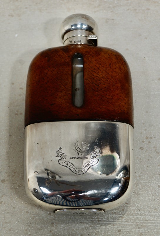 Drew & Sons Silver & Leather Bound Hip Flask-clubhouse-interiors-ltd--dsc5985-main-637594456049186253.jpeg
