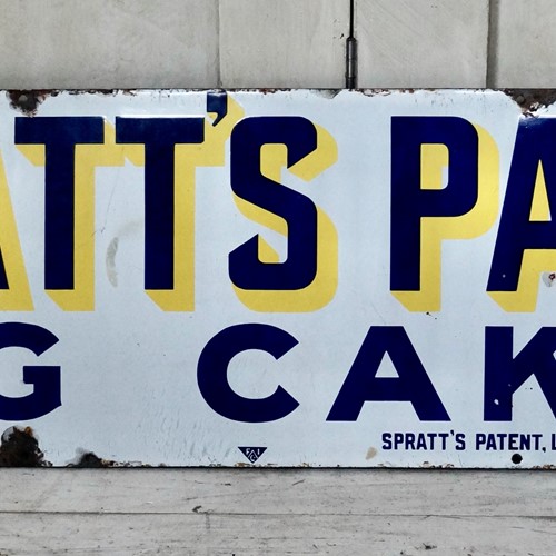 Vintage Spratt’s Dog Cakes Advertising Sign