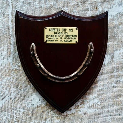 1924 Chester Cup Winners Horseshoe Plaque 