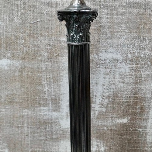 19th Century Corinthian Column Lamp Base By J.Hink