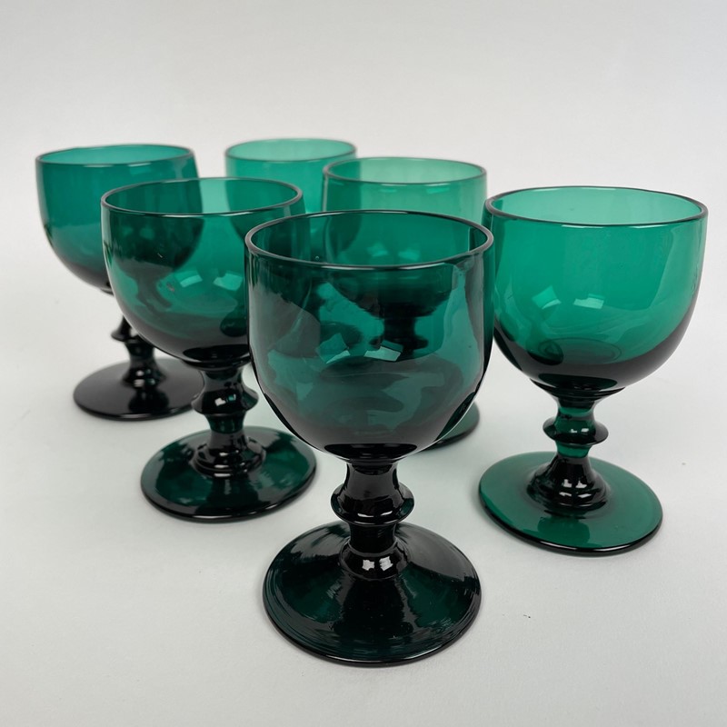 A Set of Mid 19th Century Green Wine Glasses-collier-antiques-0-img-4832-main-638042131821782493.jpeg