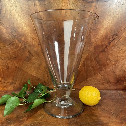 A Large 19Th Century Pharmacy Conical Flask