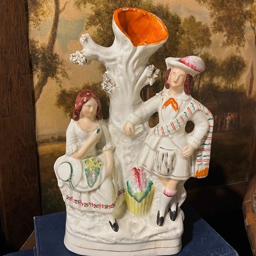 Victorian Staffordshire Flat Back Spill Holder