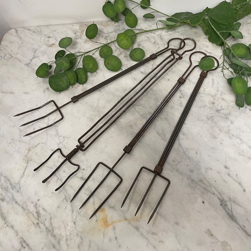 A Group Of 4 Victorian Toasting Fork
