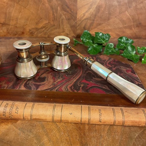 Pair Of Lorgnette Opera Glasses