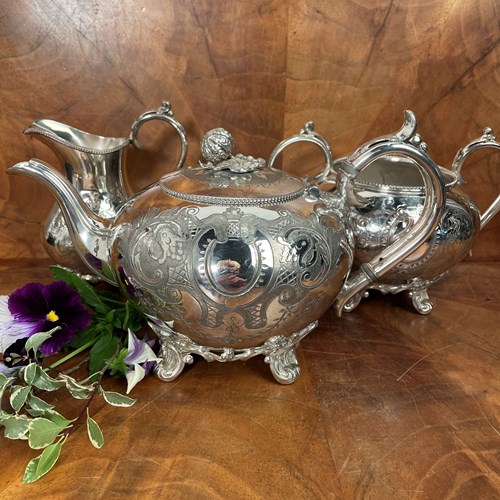  A Fabulous Victorian Silver Plated Tea Service