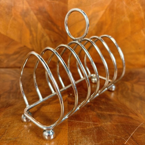 A Silver Plated  Art Deco Toast Rack