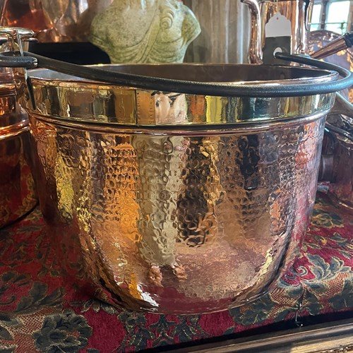  Large Copper Log Or Coal Bin