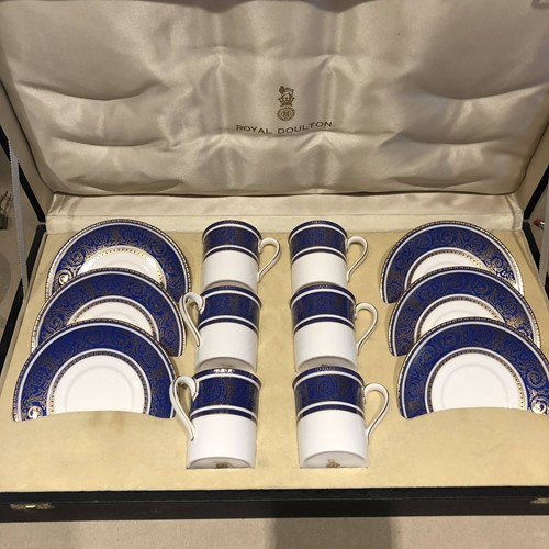 Boxed set of Royal Doulton Coffee Cups