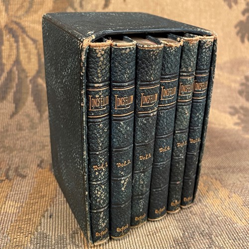A Miniature Set Of Longfellows Poetry Books 