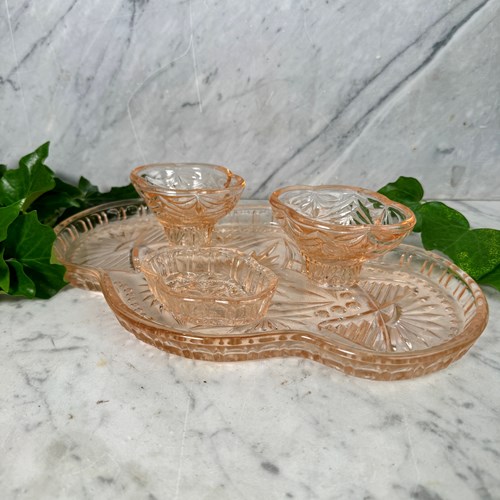 Glass Dressing Table Set