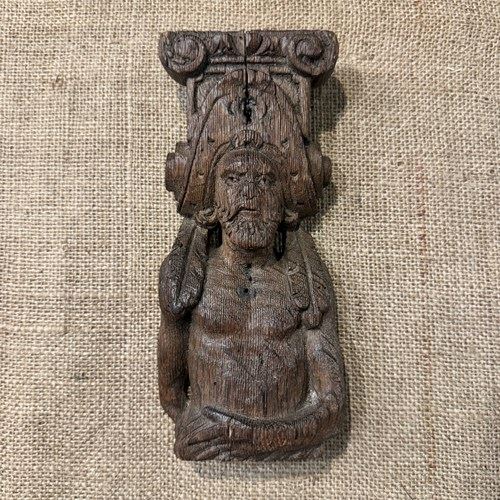 18Th Century Oak Caryatid