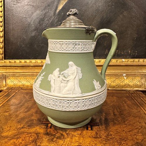 Small Jasperware Lidded Jug