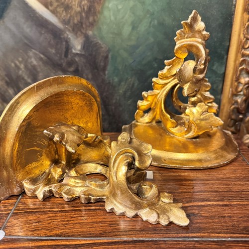 Pair Of 19Th Century Florentine Brackets