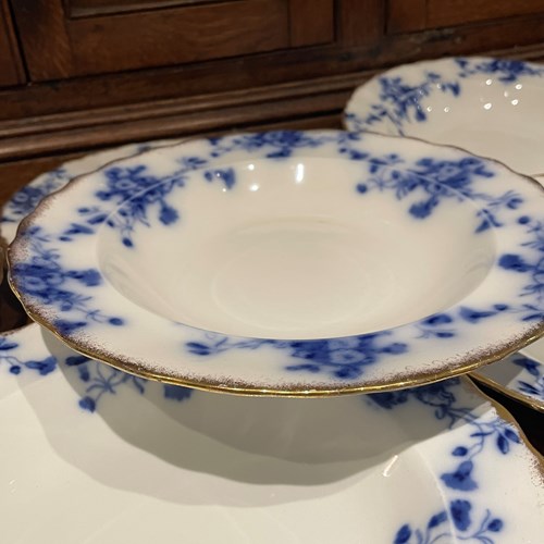 Set Of Six Large Victorian Soup Bowls