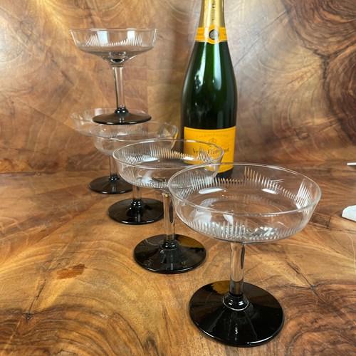 Set Of 5 Champagne Coupes