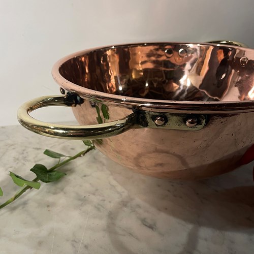 A Large Copper Egg Bowl Or Bain Marie