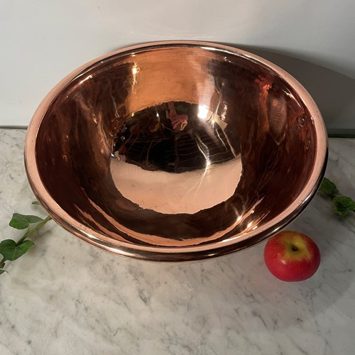 A Large Copper Egg Bowl Or Bain Marie