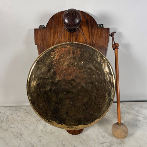 Oak And Brass Dinner Gong