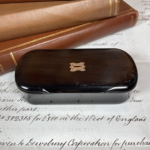 19Th Century Horn Snuff Box