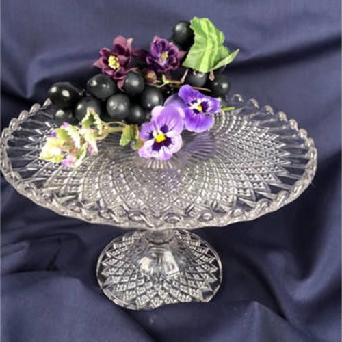Victorian Glass Cake Stand, 1800S