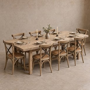Bertie Reclaimed Elm Dining Table -...