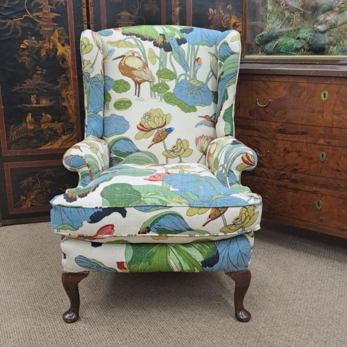 Newly Upholstered 1920S Wing Armchair