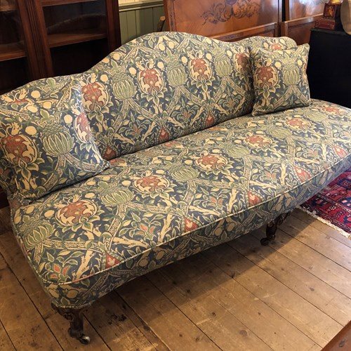 Large Victorian Oak Framed Sofa