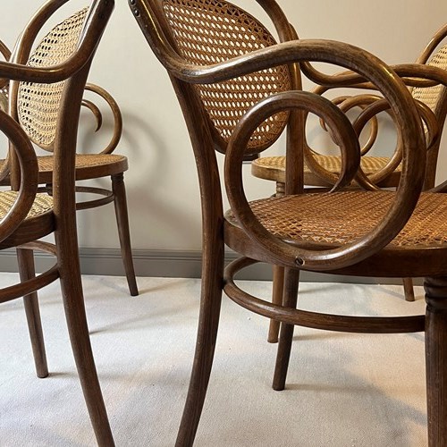 Set Of Four Bentwood Armchairs.