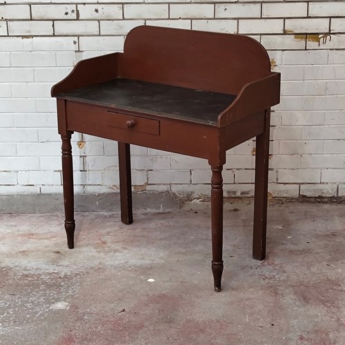 Antique Victorian Rustic Scumbled Pine Washstand Table