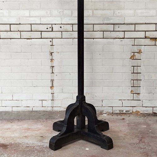 Antique Victorian Ebonised Ecclesiastical Coat Hall Stand 