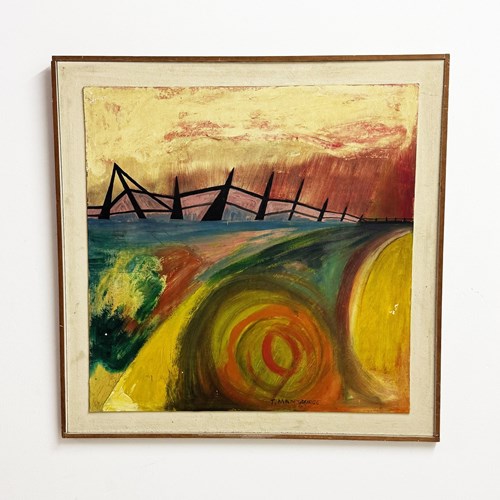 Terene Mansbridge, Mid Century Abstract Oil Painting