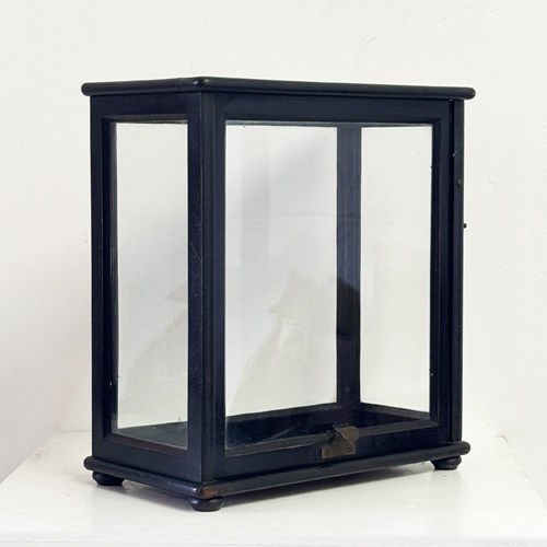Antique Victorian Tabletop Ebonised Apothecary Scale Shop Display Cabinet C.1900