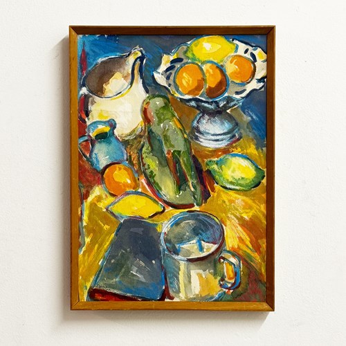 Barry De More Mid-Century Still Life Oil Painting