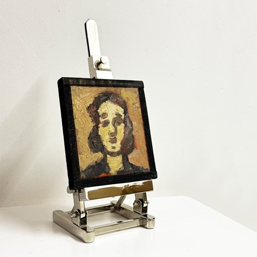 Barry De More, Large Vintage Impasto Oil Painting - Portrait