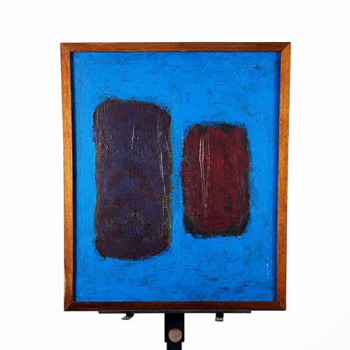 Geoffrey Bargery Mid Century Cubist Abstract Oil Painting 