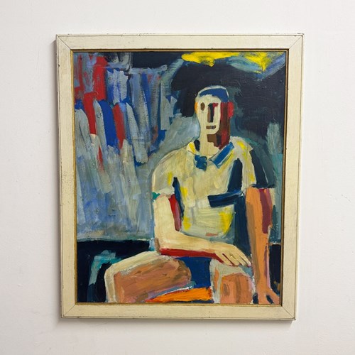 Figurative Portrait In The Style Of David Park Oil Painting