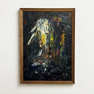 Mid-Century Abstract Oil Painting T...