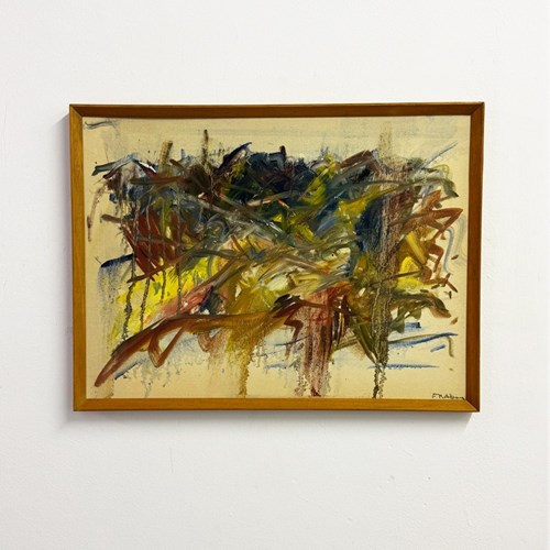 Felix Robbins – Vintage Abstract Modernist Oil Painting