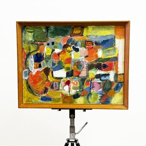 Jean Taprell Clark Mid-Century Modern Abstract Oil Painting