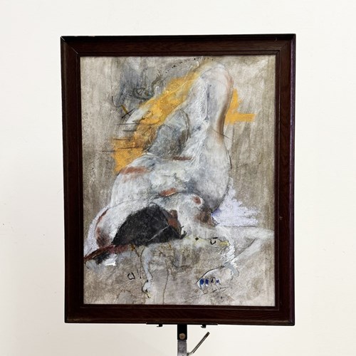 Large Late 20Th Century Abstract Female Nude Painting