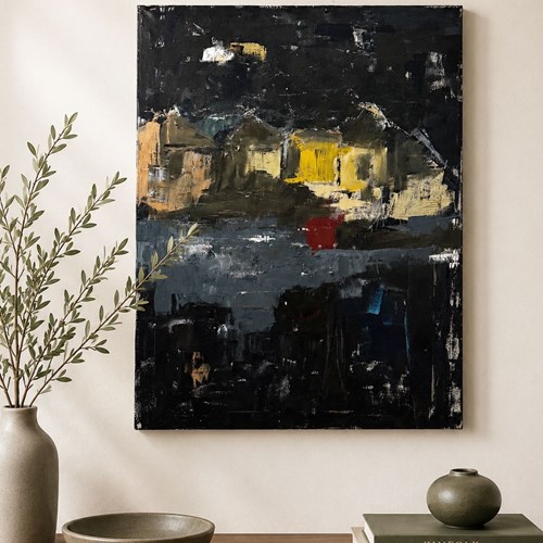 Large Mid-Century Abstract Expressionist Painting 
