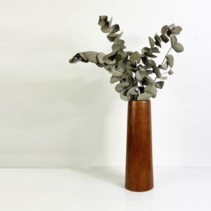 Danish Mid Century Teak Vase With B...